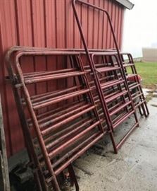 Lot of Four 12 Corral Panels and Gate