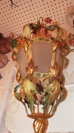 Pair tole hanging fixtures darling!