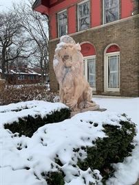 2 huge carved Verona Marble Lions from Italy. They are truly remarkable and available for pre-sale!