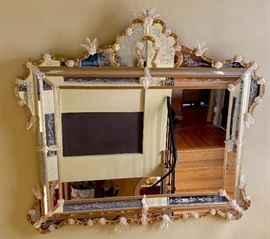 Huge Murano Venetian Glass statement mirror. Available for presale - please text or email your best offer.