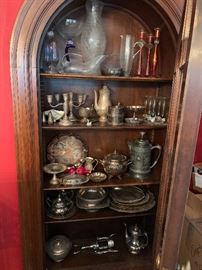 Antique silverplate items.