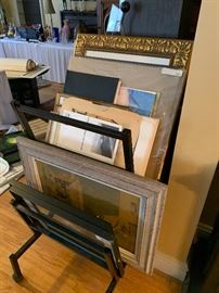 Many framed prints