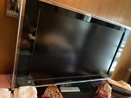 One of several flat screen TVs
