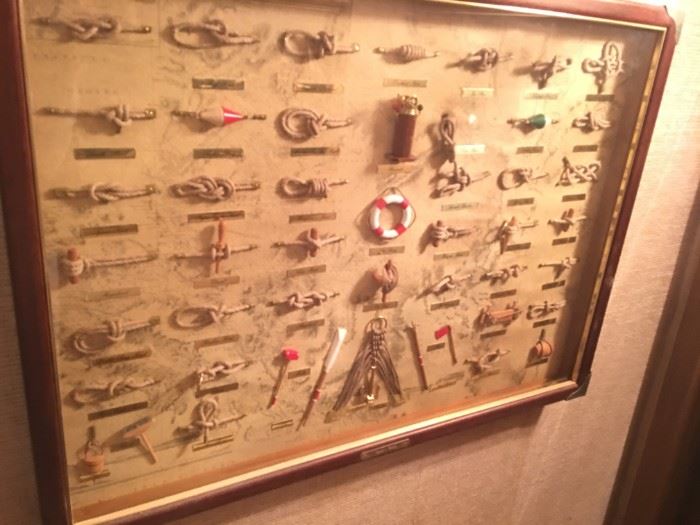 Nautical knot framed display