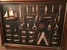 Nautical knot framed display