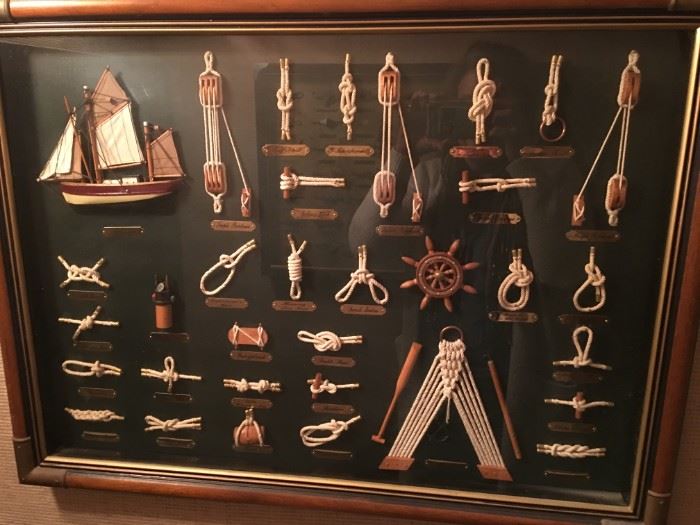 Nautical knot framed display