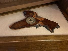 Huge Cypress wood clock
