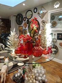 Glass Table on a Metal Base