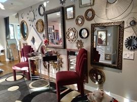 Various Size and Shaped  Mirrors 