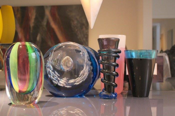 Assorted Murano Glass Vases