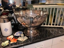 Punch Bowl and Coffee Carafe and Bric-A-Brac
