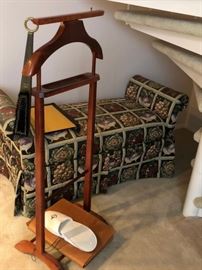 Gentleman's Butler and Upholstered Bench