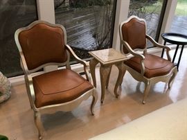 Pair of Chairs and Small Square Table