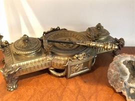 Antique Writing Set with Geode 