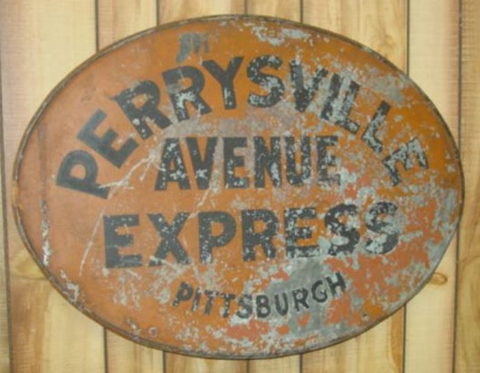 32" Metal Perrysville Avenue Express Pittsburgh Sign