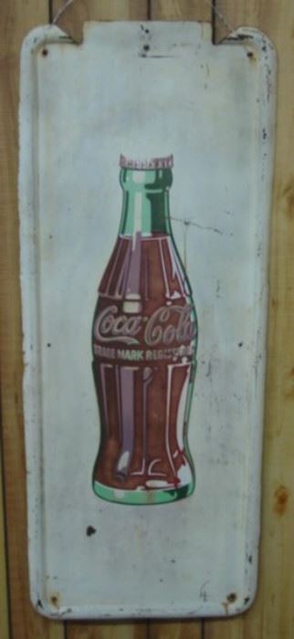 1947 - 41" Metal Coke Bottle Sign