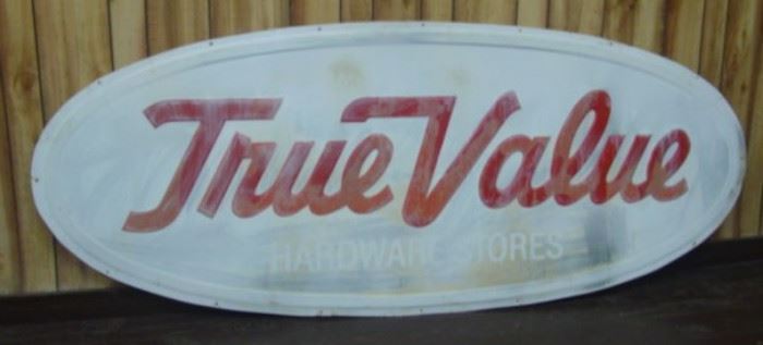 90" Metal True Value Hardware Stores Sign