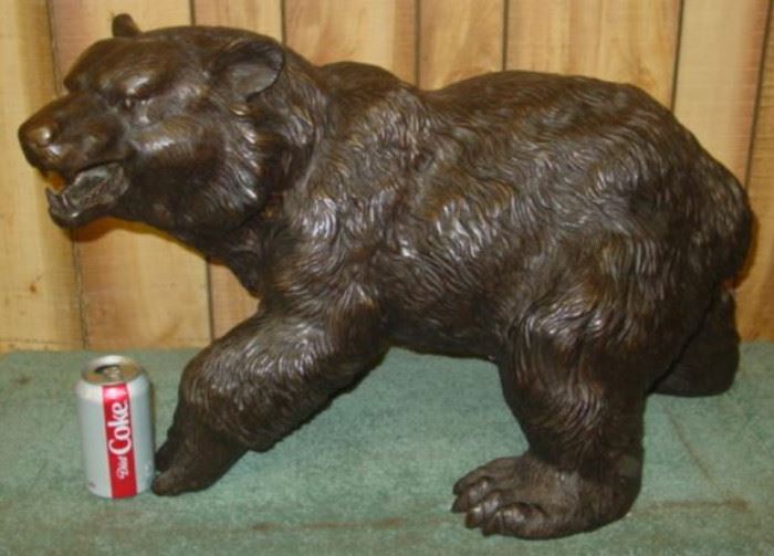 Large Bronze Bear Statue