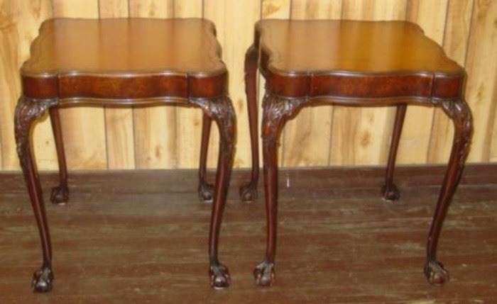 Mahogany Chippendale Lamp Tables