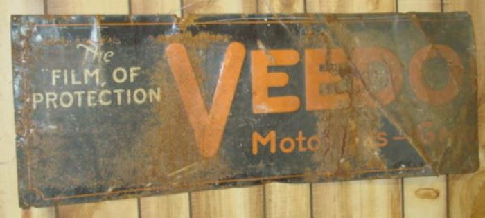1920's Metal Veedol Motor Oil Sign