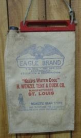1950's Eagle Brand Water Bag - Stamped on Back: Store Display - Not For Sale