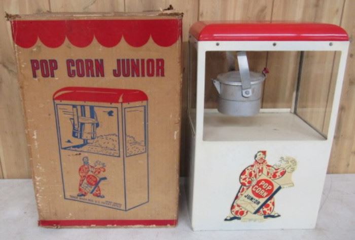 1950's Pop Corn Junior Machine w/Box - Made By Wilson Bros. Memphis,TN - Works!