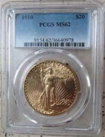 PCGS 1910 Gold $20.00 Coin
