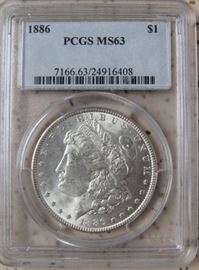 PCGS 1886 Morgan Silver Dollar