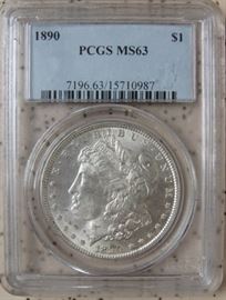 PCGS 1890 Morgan Silver Dollar