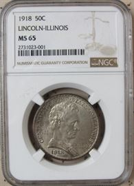 NGC 1918 Lincoln - Illinois Half Dollar