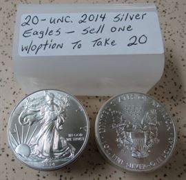 UNC. 2014 Silver Eagles