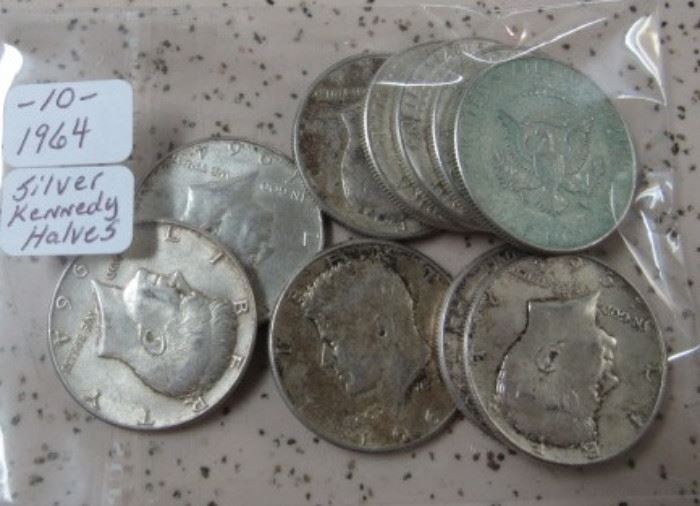 1964 Silver Kennedy Half Dollars