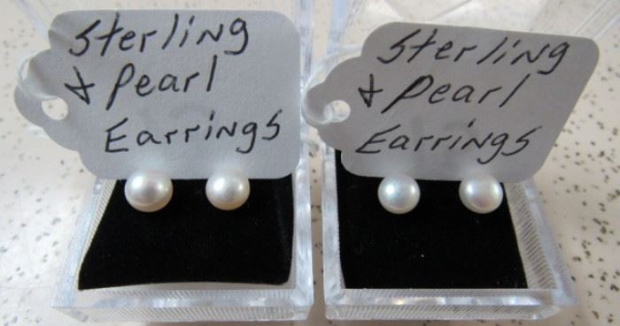 Sterling & Pearl Earrings
