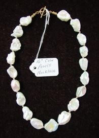 16" Coin Pearl Necklace