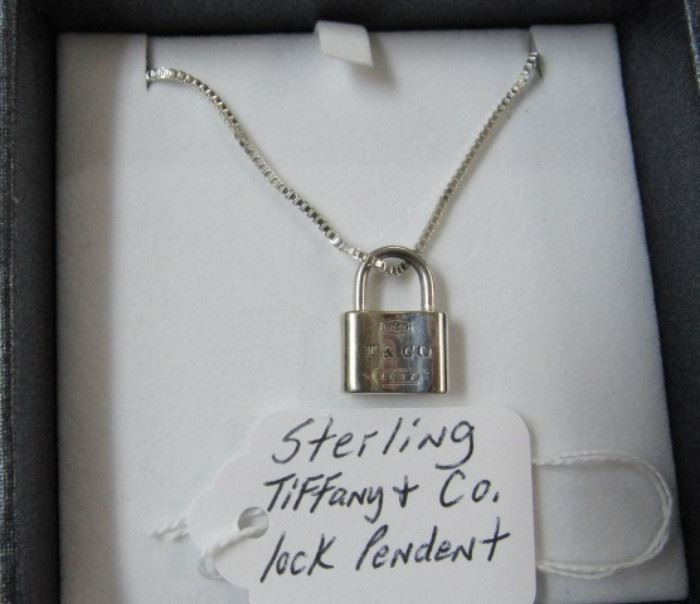 Sterling Tiffany & Co. Lock Pendent