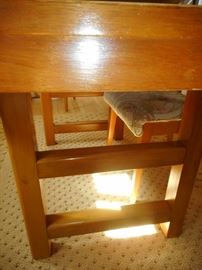 Mid Century , Century Furniture Dining Table. Double Pedestal Table in Need of Re Finishing, Re Purpose , Has Leaves, Pads