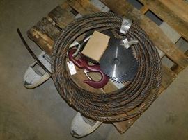 Lot of Steel Cable and Steel Sprockets