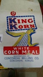 King Korn White Corn Meal Sack