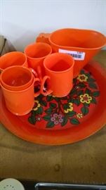 Vintage Orange Plasticware
