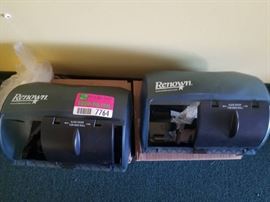 Lot of 2 Renown 2 Roll System Toilet Tissue Dispen ...