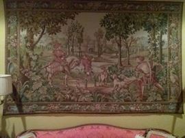 Very Large French Tapestry. 54" x 76"