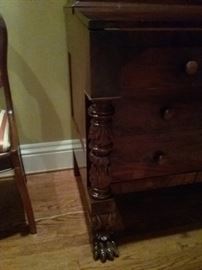 Detail of Acanthus Carved Pilasters and Paw Feet