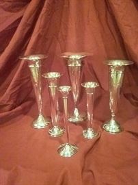 Various Sterling Vases