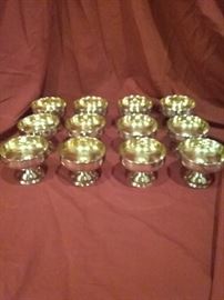 12 Sterling Sherbets