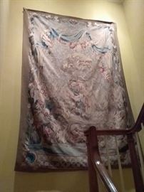 Very Large French Tapestry in Stairwell.