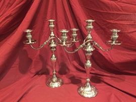 Pair of Frank M. Whiting Sterling Candelabras
