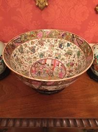 Large Oriental Bowl with Stand