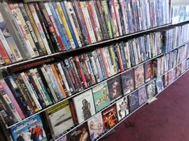 dvds $1 each, cds $1 each