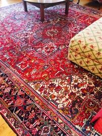 10'9x12'8 Fine Persian Heriz Design, all hand-knotted, 1002 wool pile, origin: India, Heriz. Comes with Tabriz Oriental Rug Appraisal