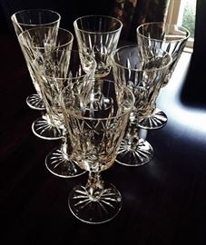 (7)  Waterford White Wine Glasses